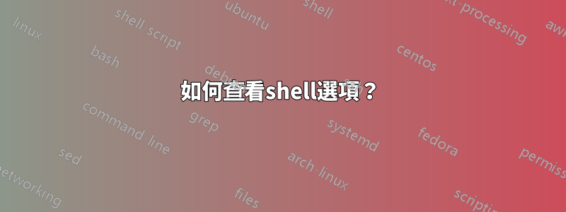 如何查看shell選項？