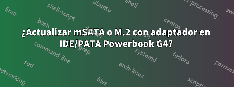 ¿Actualizar mSATA o M.2 con adaptador en IDE/PATA Powerbook G4?