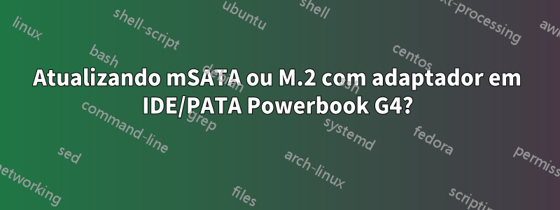 Atualizando mSATA ou M.2 com adaptador em IDE/PATA Powerbook G4?