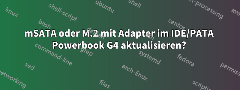 mSATA oder M.2 mit Adapter im IDE/PATA Powerbook G4 aktualisieren?