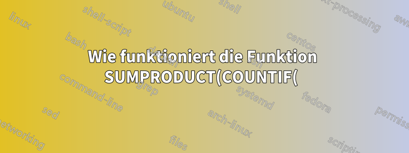 Wie funktioniert die Funktion SUMPRODUCT(COUNTIF( ))?