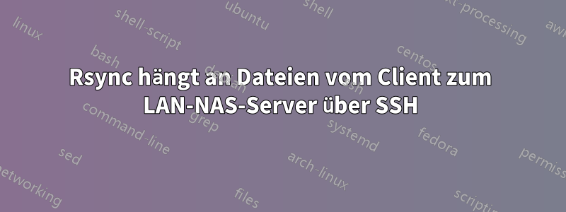 Rsync hängt an Dateien vom Client zum LAN-NAS-Server über SSH