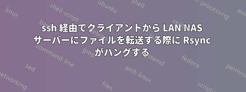 ssh 経由でクライアントから LAN NAS サーバーにファイルを転送する際に Rsync がハングする