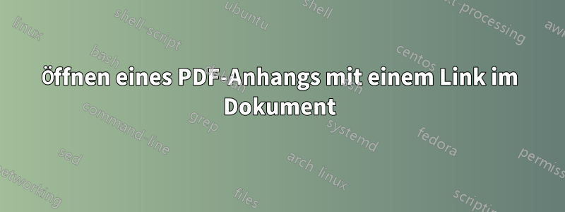 Öffnen eines PDF-Anhangs mit einem Link im Dokument