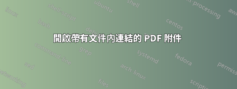 開啟帶有文件內連結的 PDF 附件