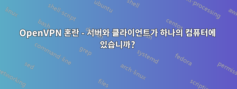 OpenVPN 혼란 - 서버와 클라이언트가 하나의 컴퓨터에 있습니까?
