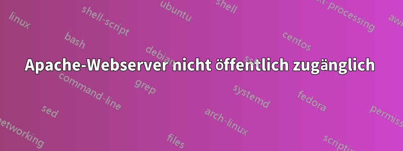 Apache-Webserver nicht öffentlich zugänglich
