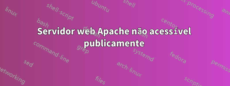 Servidor web Apache não acessível publicamente