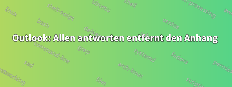 Outlook: Allen antworten entfernt den Anhang