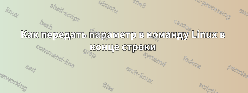 Как передать параметр в команду Linux в конце строки