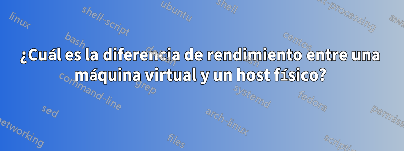 ¿Cuál es la diferencia de rendimiento entre una máquina virtual y un host físico?