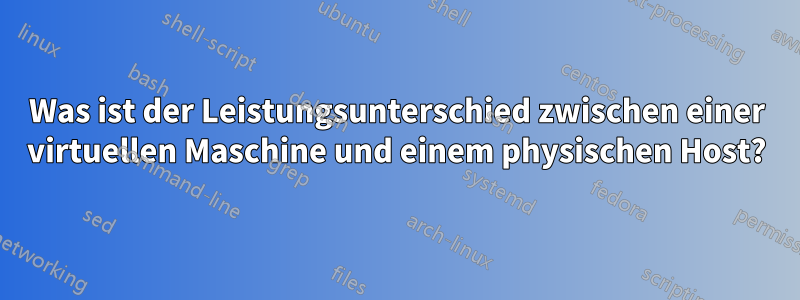 Was ist der Leistungsunterschied zwischen einer virtuellen Maschine und einem physischen Host?