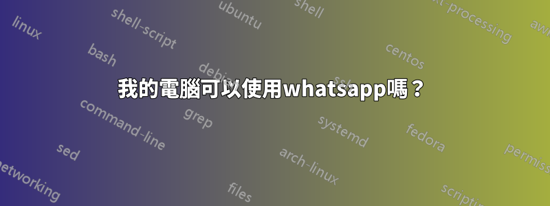 我的電腦可以使用whatsapp嗎？