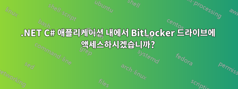 .NET C# 애플리케이션 내에서 BitLocker 드라이브에 액세스하시겠습니까?