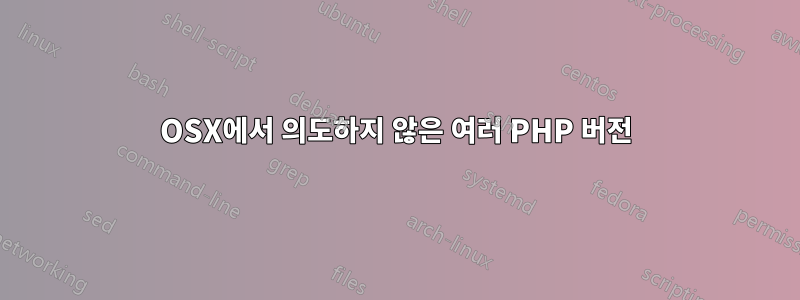 OSX에서 의도하지 않은 여러 PHP 버전