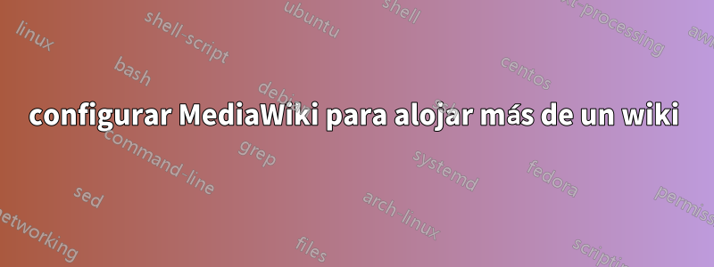 configurar MediaWiki para alojar más de un wiki