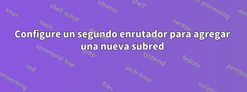 Configure un segundo enrutador para agregar una nueva subred