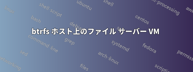 btrfs ホスト上のファイル サーバー VM