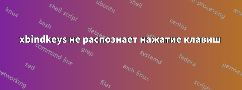 xbindkeys не распознает нажатие клавиш