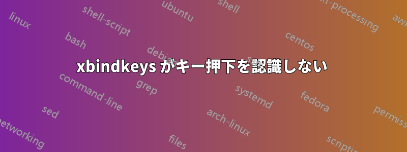xbindkeys がキー押下を認識しない