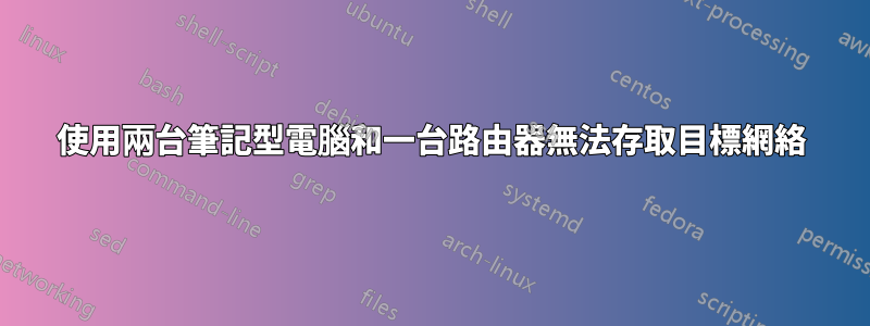 使用兩台筆記型電腦和一台路由器無法存取目標網絡
