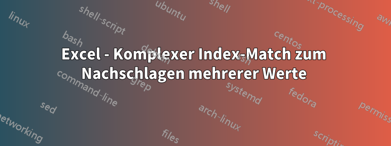 Excel - Komplexer Index-Match zum Nachschlagen mehrerer Werte