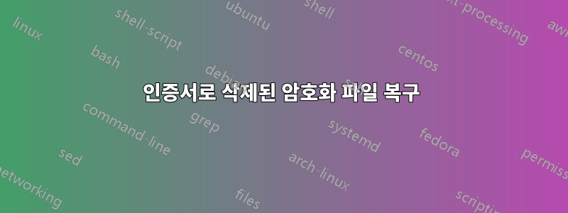 인증서로 삭제된 암호화 파일 복구