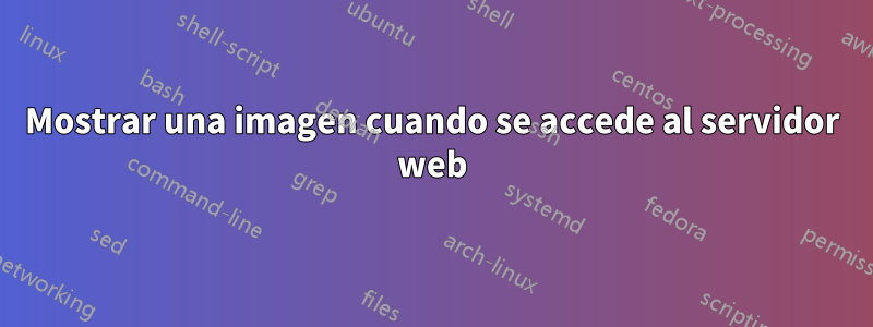 Mostrar una imagen cuando se accede al servidor web