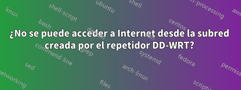 ¿No se puede acceder a Internet desde la subred creada por el repetidor DD-WRT?
