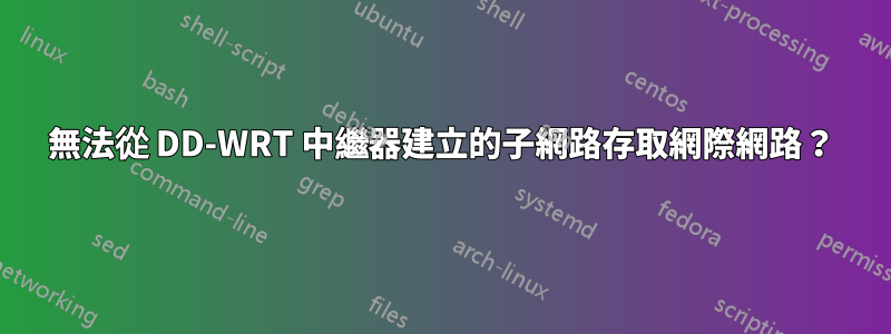 無法從 DD-WRT 中繼器建立的子網路存取網際網路？