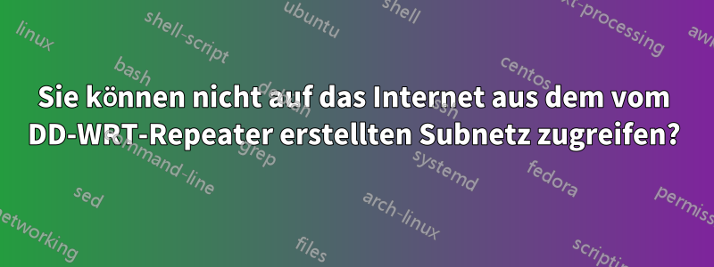Sie können nicht auf das Internet aus dem vom DD-WRT-Repeater erstellten Subnetz zugreifen?