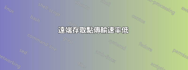 遠端存取點傳輸速率低