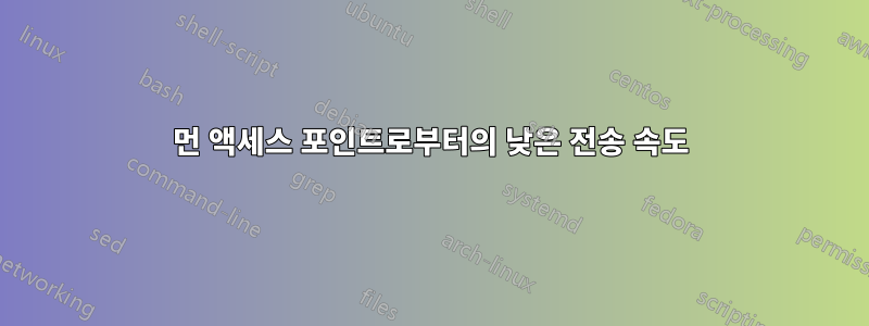먼 액세스 포인트로부터의 낮은 전송 속도