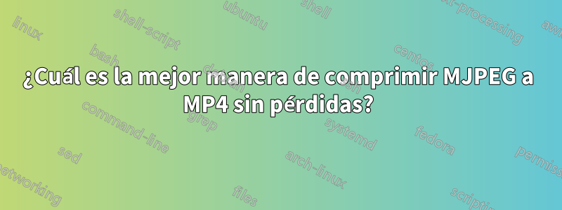 ¿Cuál es la mejor manera de comprimir MJPEG a MP4 sin pérdidas?