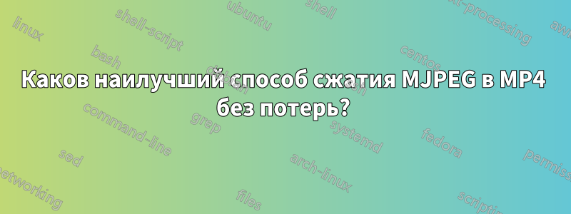 Каков наилучший способ сжатия MJPEG в MP4 без потерь?