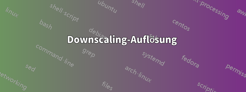 Downscaling-Auflösung