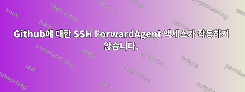 Github에 대한 SSH ForwardAgent 액세스가 작동하지 않습니다.