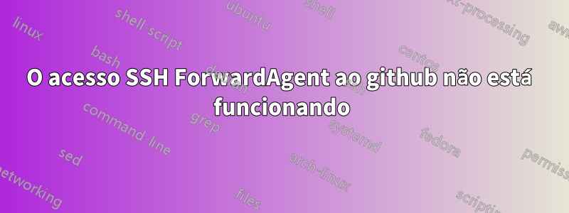 O acesso SSH ForwardAgent ao github não está funcionando