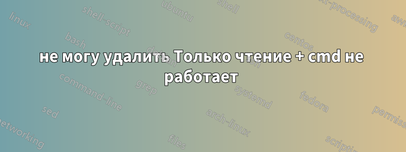 не могу удалить Только чтение + cmd не работает