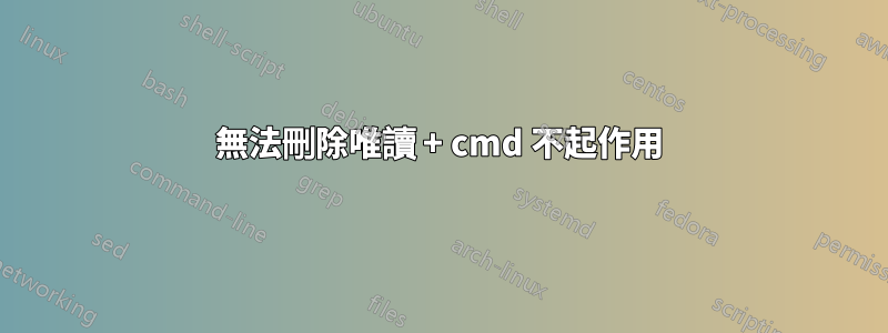 無法刪除唯讀 + cmd 不起作用