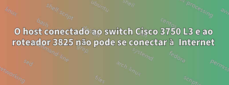 O host conectado ao switch Cisco 3750 L3 e ao roteador 3825 não pode se conectar à Internet