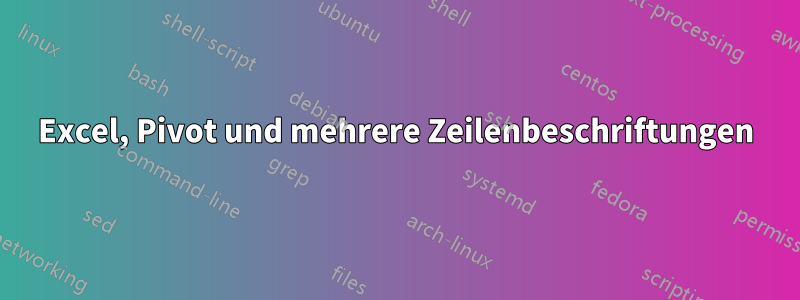 Excel, Pivot und mehrere Zeilenbeschriftungen