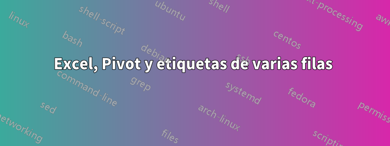 Excel, Pivot y etiquetas de varias filas