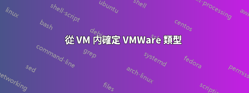 從 VM 內確定 VMWare 類型