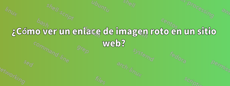 ¿Cómo ver un enlace de imagen roto en un sitio web?