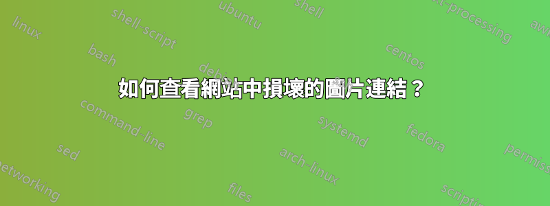 如何查看網站中損壞的圖片連結？