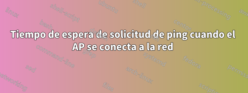 Tiempo de espera de solicitud de ping cuando el AP se conecta a la red