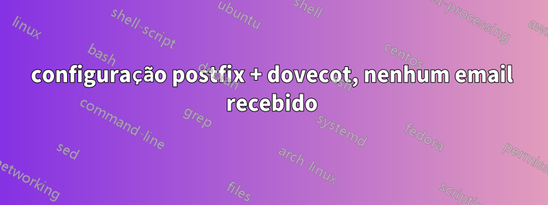 configuração postfix + dovecot, nenhum email recebido