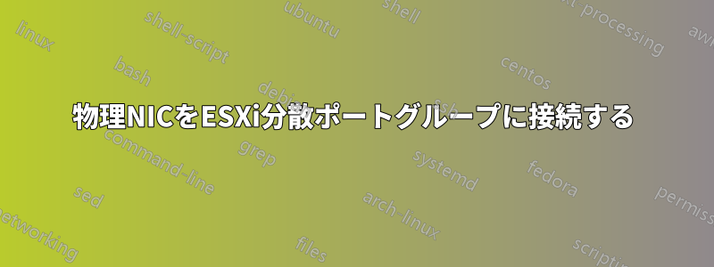 物理NICをESXi分散ポートグループに接続する