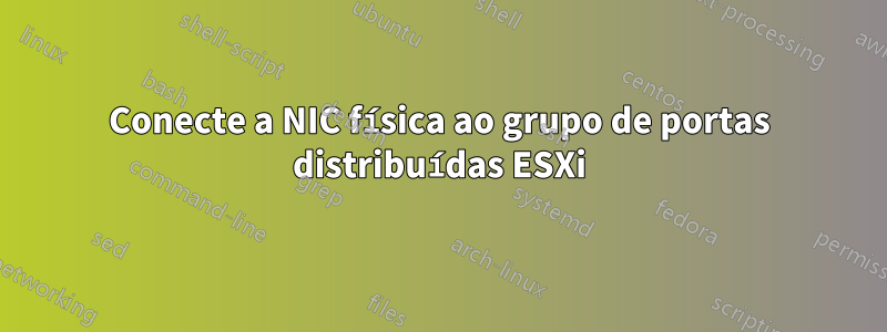 Conecte a NIC física ao grupo de portas distribuídas ESXi